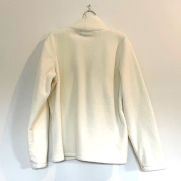 Lands' End Very Soft Fleece Turtleneck Sweater with Snowflakes - Picture 2 of 5